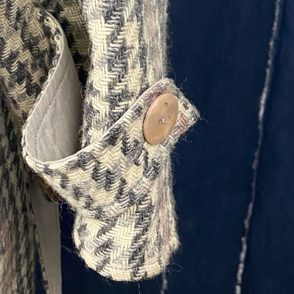 Vintage Reversible Earth Tones Plaid w/Waist Tie Coat Size M - Picture 6 of 7